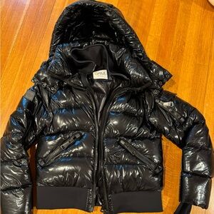 SAM. Shiny Black Womens Puffer Jacket